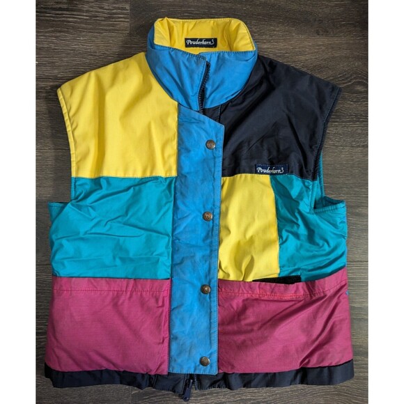 Powderhorn Mountaineering Reversible Down Vest Vintage 90's Size 8 Kids - Picture 1 of 8